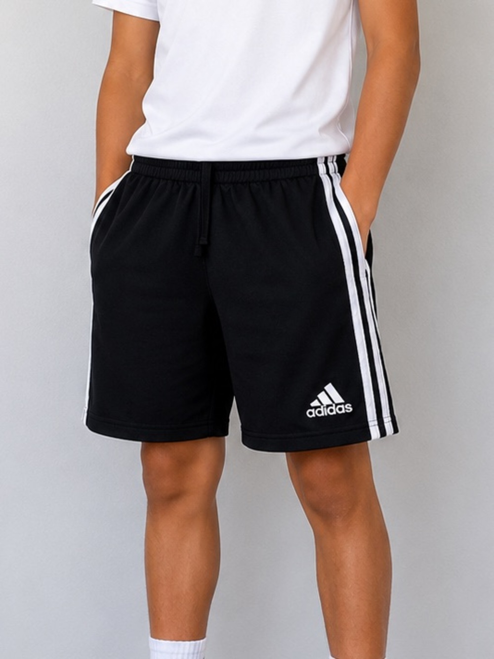 Adidas Training Performance Three-Stripe Athletic Shorts - Size Youth 8